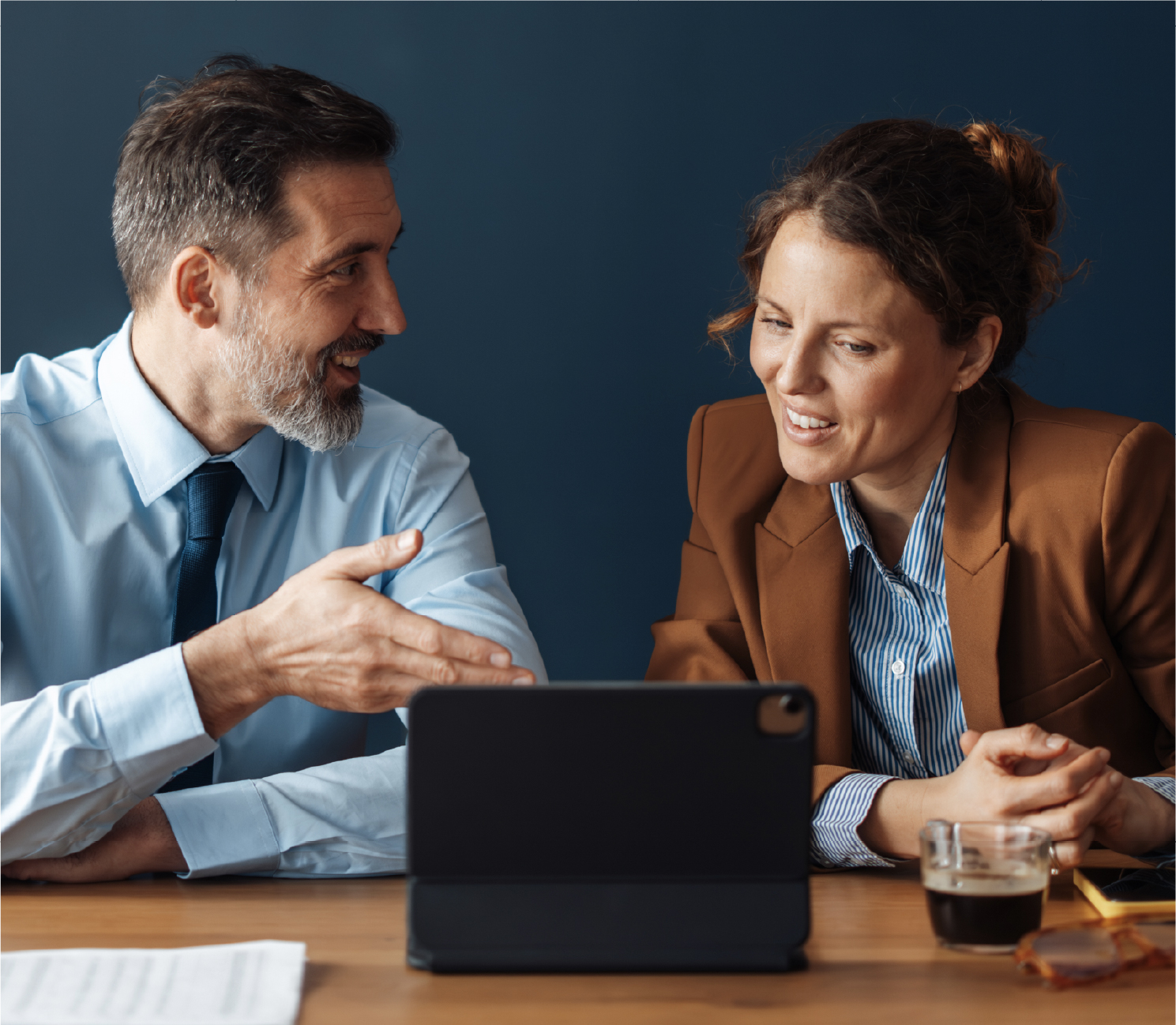 Advisor meeting with a client