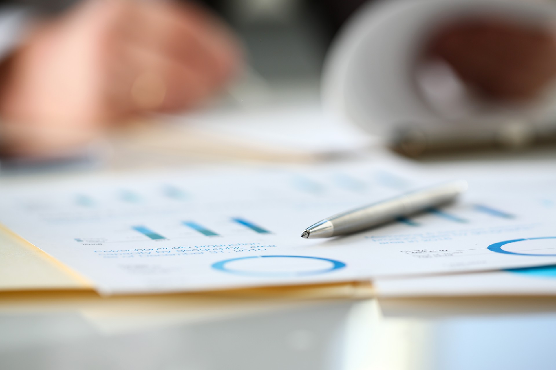 close up of financial data